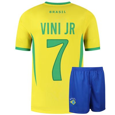 Brazilie Voetbaltenue Thuis Vini JR. - Kinderen en Volwassenen