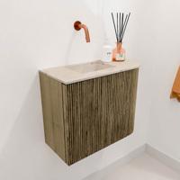 Toiletmeubel Mondiaz Joya Dlux | 51.6 cm | Meubelkleur Dusk | Faye wastafel Frappe Wasbak Links | Zonder kraangat(en)