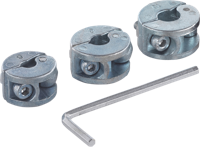 Wolfcraft dieptestops | voor boren | ø6, 8, 10mm | 3 stuks - 2755000