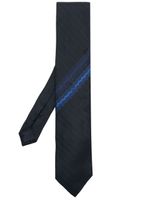 Lanvin chevron-stripe silk tie - Bleu