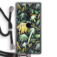 Tropical Palms Dark: Sony Xperia XZ2 Transparant Hoesje met koord