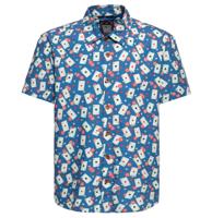 King Kerosin Casino Shirt Sky Blue-XXXXL