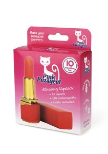 Pink Pussycat Vibrating Lipstick - Red