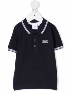 BOSS Kidswear polo à logo brodé - Bleu