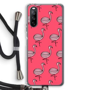 Flamingo: Sony Sony Xperia 10 III Transparant Hoesje met koord
