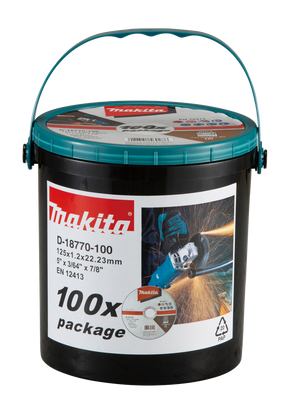 Makita Accessoires Doorslijpschijf RVS 125x22,23x1,2mm, 100 stuks - D-18770-100