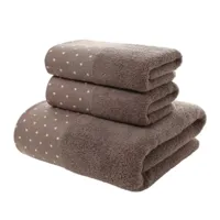 3-delige Luxe Handdoekenset | 100% Gekamd Katoen | Jacquard Geborduurd