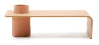 Kave Home Salontafel 'Olaria' Terracotta en eiken, 110 x 60cm