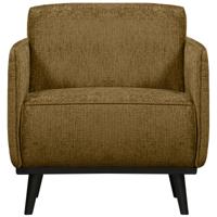 WOOOD Fauteuil 'Statement' Met Armleuning, Structure Velvet, kleur Brass