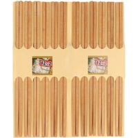 24x Paar eetstokjes donker bamboe hout   -