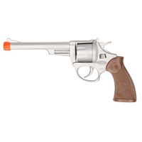 Cowboy speelgoed revolver/pistool metaal 8 schots plaffertjes   -