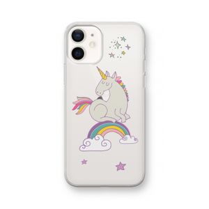 Regenboog eenhoorn: iPhone 12 Transparant Hoesje