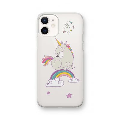 Regenboog eenhoorn: iPhone 12 Transparant Hoesje