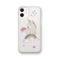 Regenboog eenhoorn: iPhone 12 Transparant Hoesje