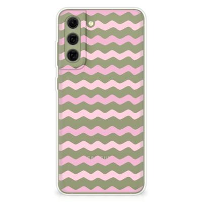Samsung Galaxy S21FE | TPU bumper | Waves Roze