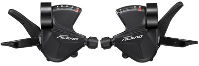 Shimano alivio rapidfire / triggerset / shifterset 3x9 speed derailleur mat zwart