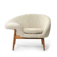 Warm Nordic Fried Egg Sheepskin fauteuil Moonlight white - thumbnail