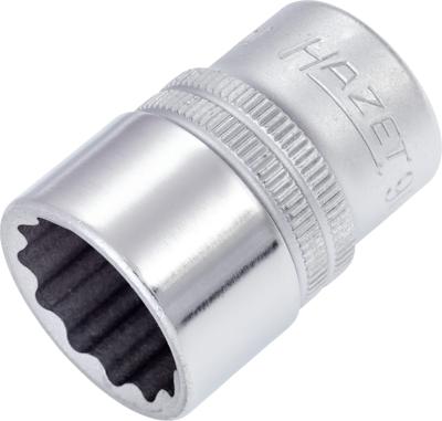HAZET Dopsleutel 900Z-19 · 1/2 inch (12,5 mm) vierkant hol · Buitentwaalfkant tractieprofiel · SW 19 mm