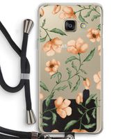 Peachy flowers: Samsung Galaxy A3 (2016) Transparant Hoesje met koord