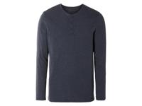 LIVERGY Heren shirt met lange mouwen (L (52/54), Marineblauw)