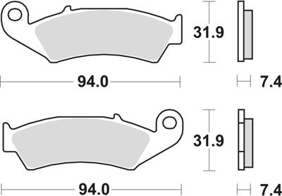 TRW Brake pad mcb 574 organic standard