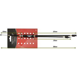 VWP bmx boven remkabel cpl. m/stelb. 390mm zwart freestyle