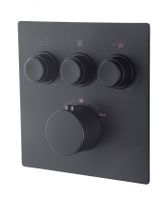 Afbouwdeel Inbouwthermostaat Wiesbaden Caral Klik Pro 3-weg Mat Zwart