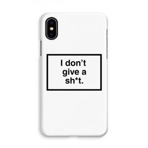 Don't give a shit: iPhone X Volledig Geprint Hoesje