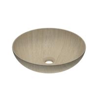 Waskom INK Convex 40 Rond 40x40x13cm Natuursteen Mat Travertin