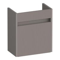 Brauer Adore Wavy Fonteinkast - 40 cm - met 1 Deur Greeploos Linksdraaiend - Mat Taupe