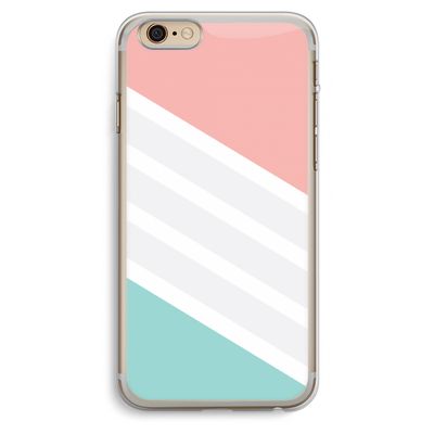 Strepen pastel: iPhone 6 Plus / 6S Plus Transparant Hoesje