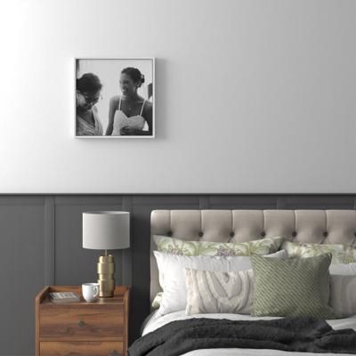 Foto op canvas met baklijst wit 40x40