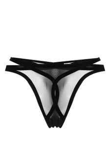 Wolford x Mugler string Flock Shaping - Noir