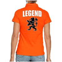 Legend Holland supporter poloshirt oranje met leeuw EK / WK voor dames - thumbnail