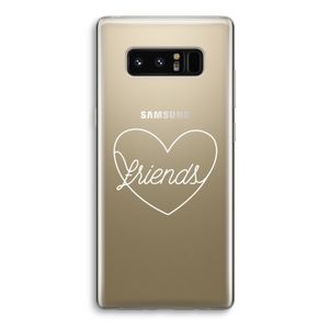 Friends heart pastel: Samsung Galaxy Note 8 Transparant Hoesje