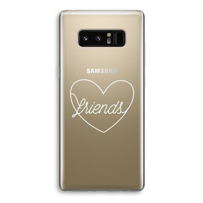 Friends heart pastel: Samsung Galaxy Note 8 Transparant Hoesje