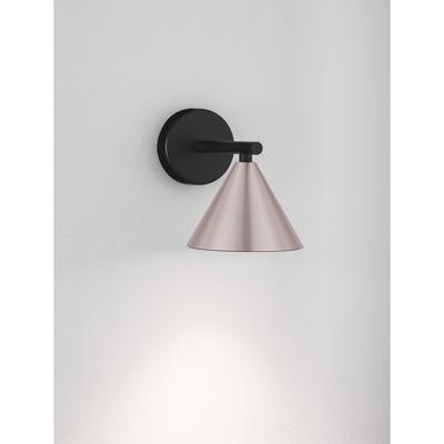 Lyora WandlampConico enkel zwart met koffiebruin - 9011427