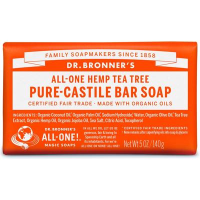Dr. Bronner's Tea Tree Pure-Castile Bar Soap 140gr