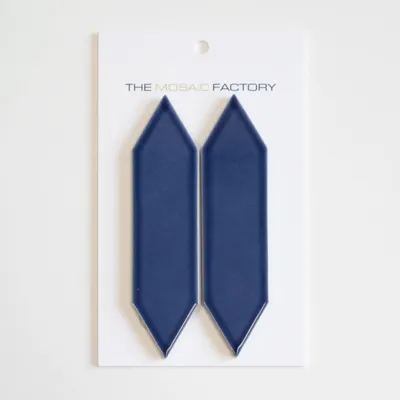 The Mosaic Factory Paris Mozaiek Tegel Picket- Blauw Porselein Geglazuurd 258x313 mm