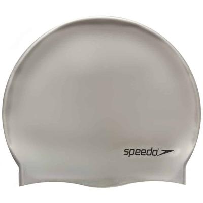 Speedo platte siliconen badmuts zilver p12