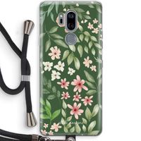 Botanical green sweet flower heaven: LG G7 Thinq Transparant Hoesje met koord