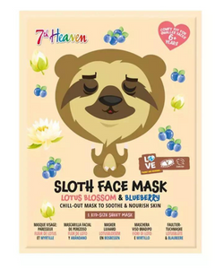 7th Heaven Sloth Face Mask Lotus Blossom & Blueberry