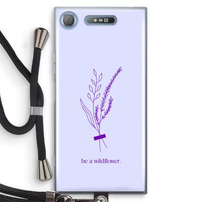 Be a wildflower: Sony Xperia XZ1 Transparant Hoesje met koord