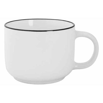 Cosy & trendy Soepkom Renee - wit - 14 x 8 cm - porselein - soep/saus kom - 480 ml Cosy & trendy Soepkom Renee - wit - 14 x 8 cm - porselein - soep/saus kom - 480 ml