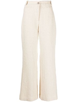 Ba&Sh pantalon Amour en tweed à coupe droite - Tons neutres