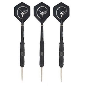 1x Set van zwarte dartpijltjes met Unicorn flights 22 grams   -