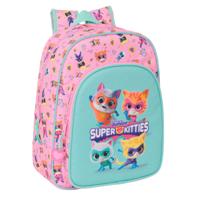Schoolrugzak SuperKitties Roze Turkoois 26 x 34 x 11 cm