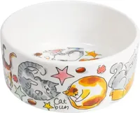 Blond Amsterdam voerbak aardewerk kat 15,5x7,5cm multi