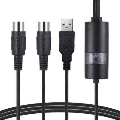 WERSI UM-18 USB MIDI kabel MidiPort Midi kabel elektrische Piano elektronische Drum muziek bewerken Line lengte: 2m (zwart)