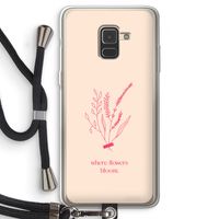 Where flowers bloom: Samsung Galaxy A8 (2018) Transparant Hoesje met koord